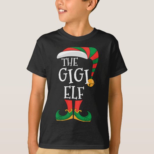 Womens Gigi Elf Xmas Matching Pajamas Group Christ T-Shirt (Vorderseite)