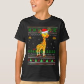 Womens Giraffe Ugly Christmas Sweaters Holiday San T-Shirt (Vorderseite)