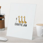 Womens Giraffic Jam Funny Giraffe Giraffe Pun Cute Sockelschild (In Situ)
