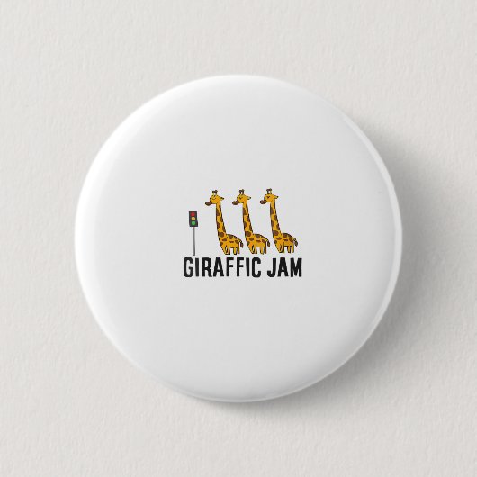 Womens Giraffic Jam Funny Giraffe Giraffe Pun Nied Button (Vorderseite)