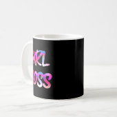 Womens Girl Boss V-neck  Kaffeetasse (Vorderseite Links)