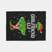 Womens Girlfriend Elf Christmas Family Girls Women Fleecedecke (Vorderseite (Horizontal))