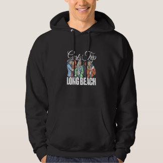 Womens Girls Trip Long Beach  Melanin Bestie & Bes Hoodie