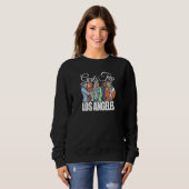 Womens Girls Trip Los Angeles Melanin Bestie & Be Sweatshirt (Vorne ganz)