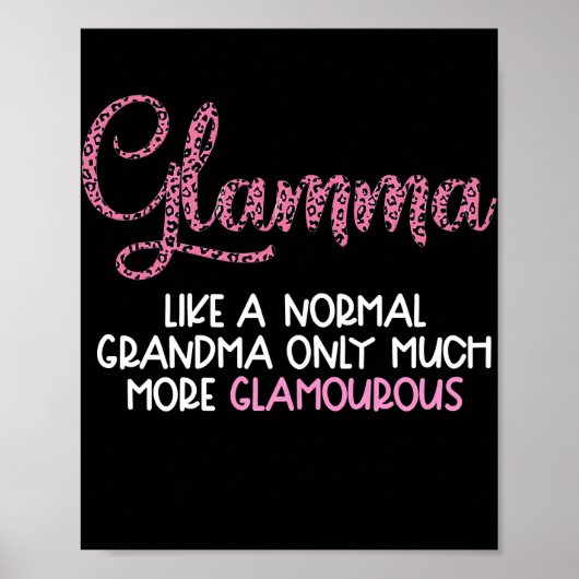 Womens Glamma Glam ma s Trendy Grandma Leopard Poster (Vorne)