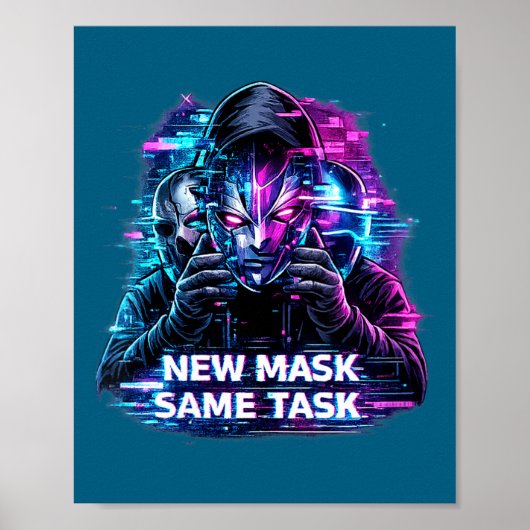 Women's Glitch Persona Affirmation _ New Mask Same Poster (Vorne)