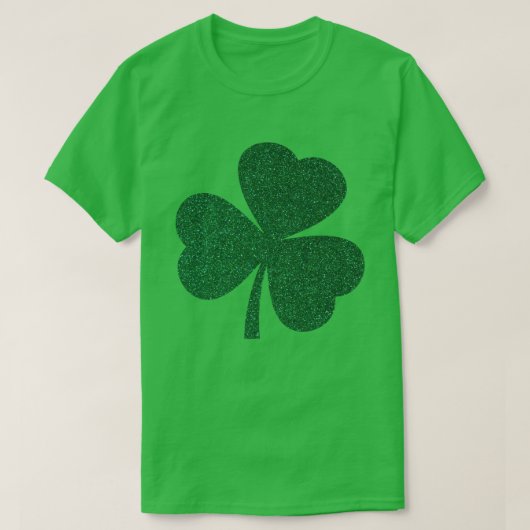 Women's Glitzer Kleeblatt T - Shirt - St. Patrick’ (Design vorne)