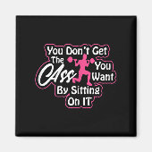 Womens Glutes Workout Day Insrational Motivational Magnet (Vorne)