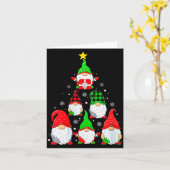 Womens Gnomes Christmas Tree Pajamas Funny Gnome H Karte (Gelbe Blume)