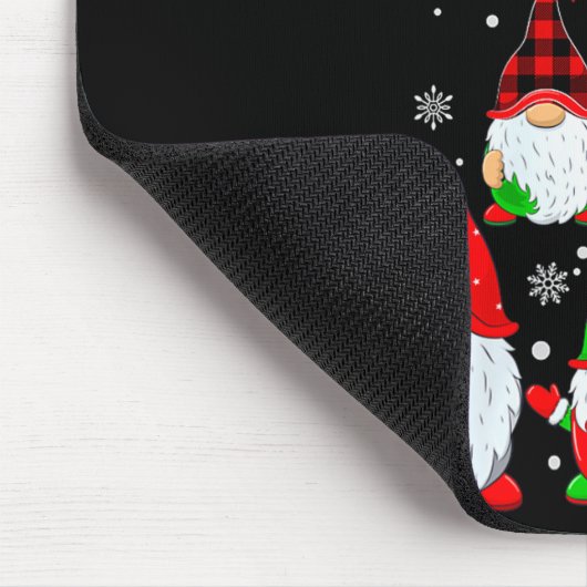 Womens Gnomes Christmas Tree Pajamas Funny Gnome H Mousepad (Ecke)