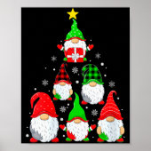 Womens Gnomes Christmas Tree Pajamas Funny Gnome H Poster (Vorne)