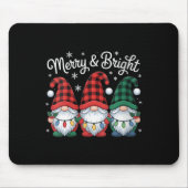 Womens Gnomes Merry And Bright Christmas Lights Bu Mousepad (Vorne)
