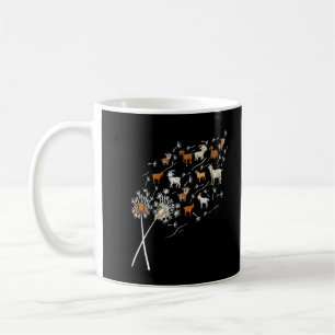 Womens Goats Funny Dandelion Wildblume Floral Goa Kaffeetasse
