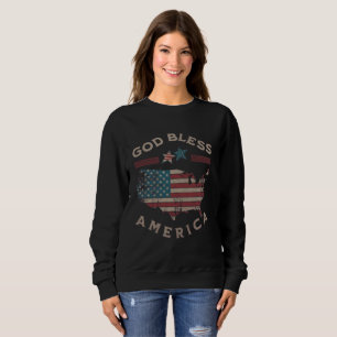 Women's God Bless America Patriot Kapuzenpullover  Sweatshirt