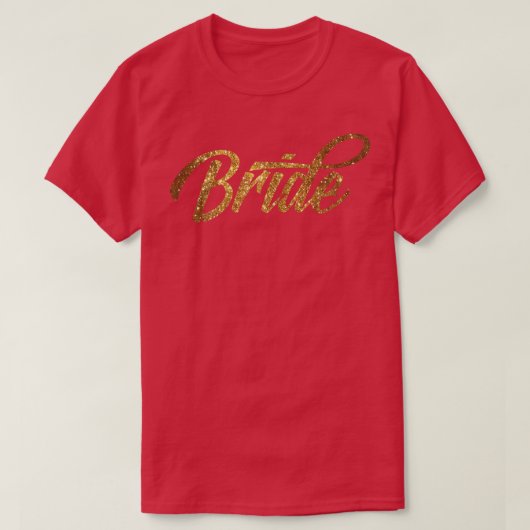 Womens Golden Bride T Tee For Bachelorette Party (Design vorne)
