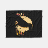 Women's Golden Retriever Lover Dog Owner Wildflowe Fleecedecke (Vorderseite (Horizontal))