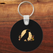 Women's Golden Retriever Lover Dog Owner Wildflowe Schlüsselanhänger (Vorderseite)