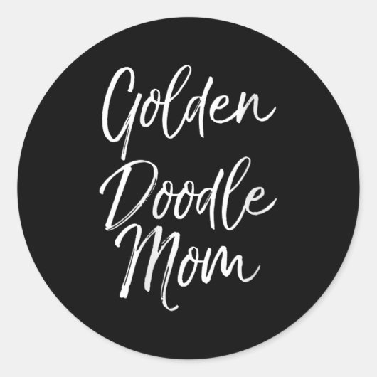 Womens Goldendoodle Odle Mother's Day Gift Cute Go Runder Aufkleber (Vorderseite)