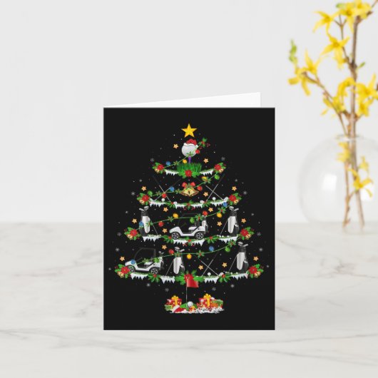 Womens Golf Christmas Tree Lights Golf Srts Player Karte (Gelbe Blume)