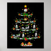 Womens Golf Christmas Tree Lights Golf Srts Player Poster (Vorne)