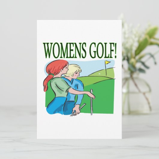 Womens Golf Einladung (Stehend Vorderseite)