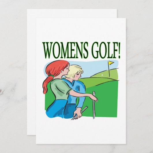 Womens Golf Einladung (Vorne/Hinten)
