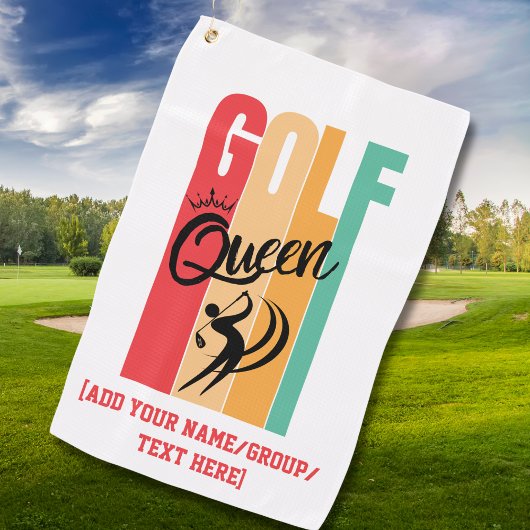 Women's GOLF QUEEN Individuelle Name Golf Handtuch