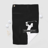 Womens Golf Silhouette Personalized Monogram City Golfhandtuch (Insitu)