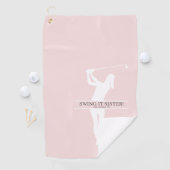 Womens Golf Silhouette Personalized Monogram City Golfhandtuch (Insitu)