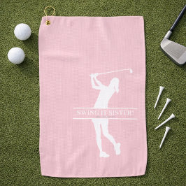 Womens Golf Silhouette Personalized Monogram City Golfhandtuch