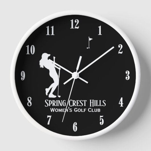 Women's Golf Two Lines Personal Black Uhr (Vorderseite)