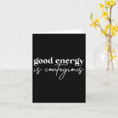 Womens Good Energy Is Contagious - Cute Sitive Ins Karte (Gelbe Blume)