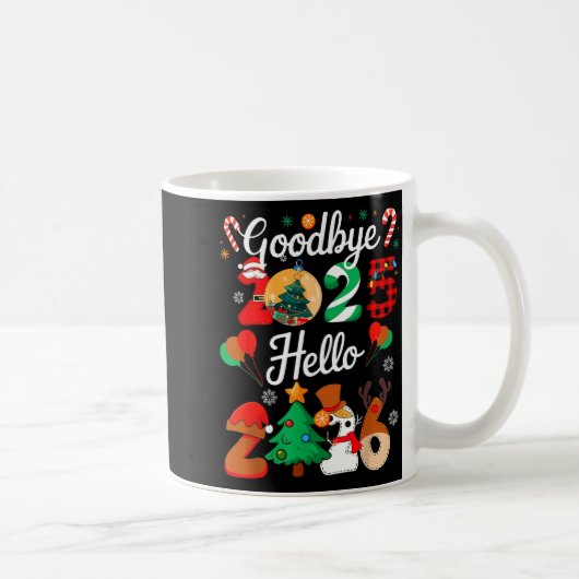 Womens Goodbye 2025 Hello 2026 Christmas Matching Kaffeetasse (Rechts)