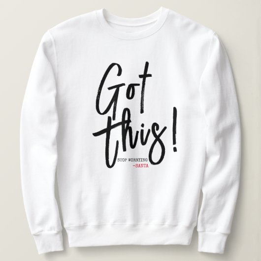 Womens "GOT DIES, HALTE UNSER SORGEN" Weihnachten Sweatshirt (Design vorne)