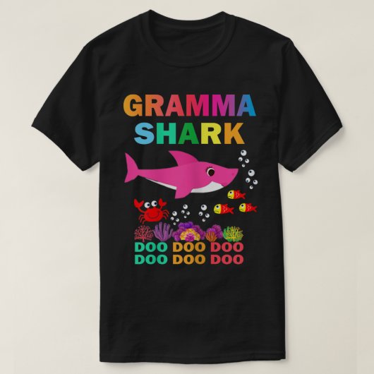 Womens Gramma Shark Shirt Matching Family Mother's (Design vorne)