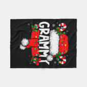 Womens Grammy Christmas Pajama Santa Claus Family Fleecedecke (Vorderseite (Horizontal))