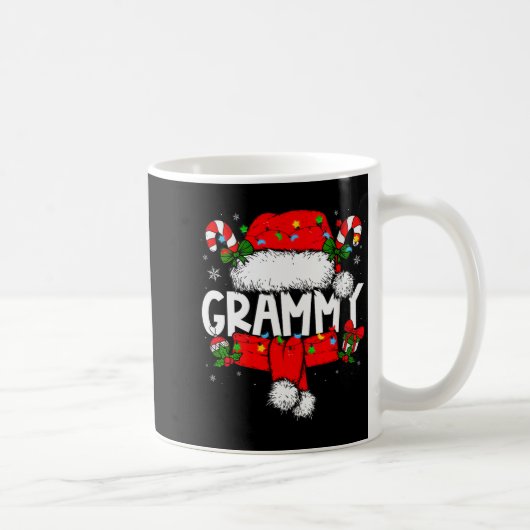 Womens Grammy Christmas Pajama Santa Claus Family Kaffeetasse (Rechts)