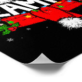 Womens Grammy Christmas Pajama Santa Claus Family Poster (Ecke)