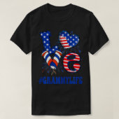 Womens Grammy Liebe USA Flag Oma 4. Juli Fa. T-Shirt (Design vorne)