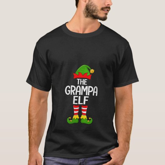 Womens Grampa Elf Xmas Matching Family Elf Squad C T-Shirt (Vorderseite)