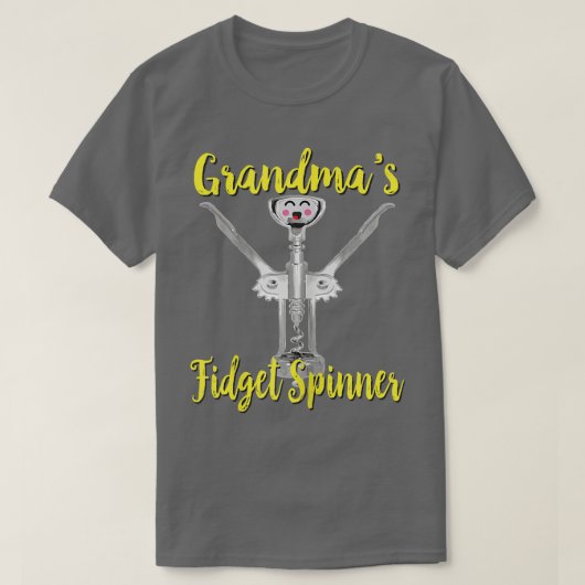 Womens Grandma's Fidget Spinner Wine Corkscrew Fun T-Shirt (Design vorne)