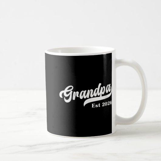 Womens Grandpa Est 2026 New Grandfather Design V-n Kaffeetasse (Rechts)