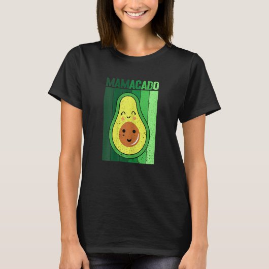 Womens Graphic of Mamacado Papacado for Avocado T-Shirt (Vorderseite)