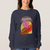 Women's Gray Stylish Boho Sweatshirt (Vorderseite)