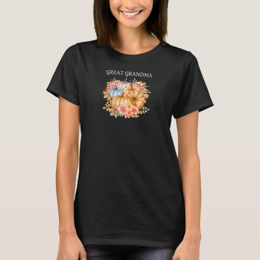Womens Great Grandma Colorful Pumpkins Fall Autumn T-Shirt (Vorderseite)