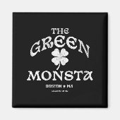 Womens Green Monsta Funny Boston M New England Srt Magnet (Vorne)