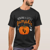 Womens Growing A-little Pumpkin Halloween Pregnanc T-Shirt (Vorderseite)
