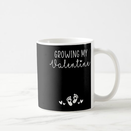 Womens Growing My Valentine Pregnancy New Mom Vale Kaffeetasse (Rechts)