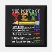 Womens Growth Mindset Teacher Motivational Sitive  Magnet (Vorne)