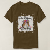 Womens Guinea Pig With Glasses Flowers, Adorable G T-Shirt (Design vorne)